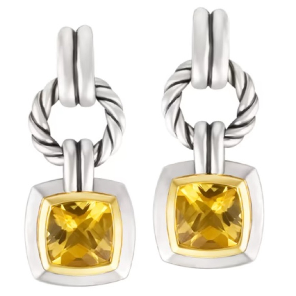 Authentic David Yurman Citrine Renaissance Drop Earrings